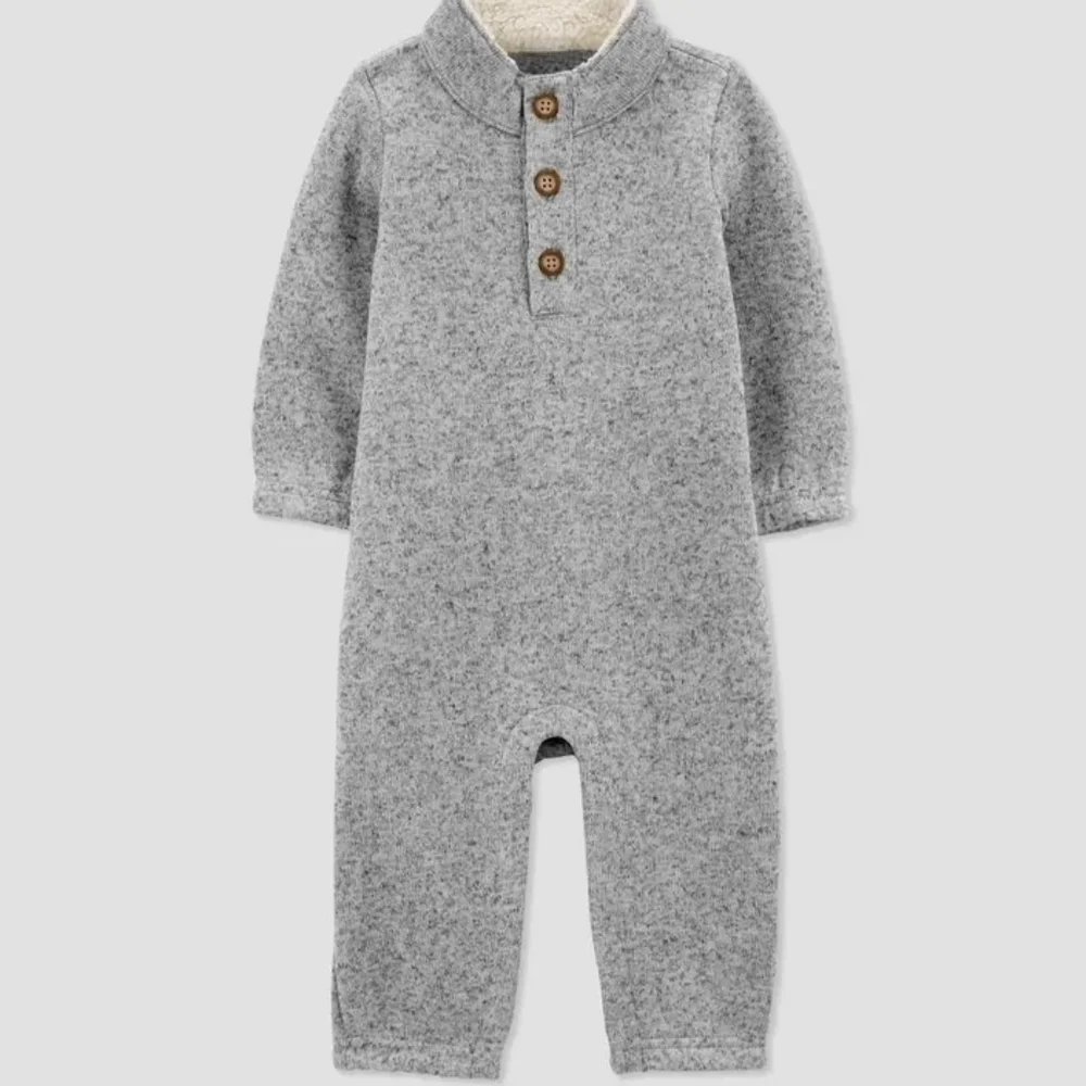 Carter's Just One You Baby Boys' Fleece Romper GraySize 9M